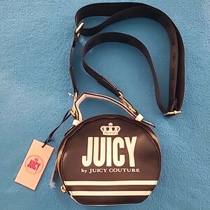 Juicy Couture Women's Black Juicy Throw It Back Crossbody Bag Licorice NWT